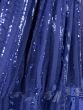 Ravishing Navy-Blue Sequined Work Georgette Sangeet Party Lehenga Choli