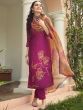 Amazing Pink Digital Printed Silk Salwaar Suit With Dupatta