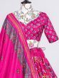 Stunning Pink Patola Printed Silk Lehenga Choli