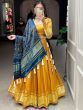 Capricious Yellow Gaji Silk Haldi Wear Lehenga Choli With Dupatta