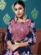 Fabulous Blue-Pink Digital Printed Silk Festive Lehenga Choli
