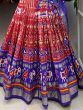 Wonderful Red Patola Printed Tussar Silk Festival Wear Lehenga Choli
