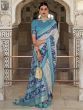 Marvelous Blue Weaving Patola Silk Wedding Wear Saree