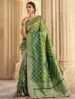 Excellent Green Zari Weaving Silk Festival Wear Saree