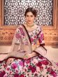 Beautiful Pastel Peach Embroidered Pashmina Silk Bridal Wear Lehenga Choli