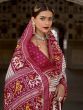 Great Maroon Weaving Patola Silk Wedding Wear Saree