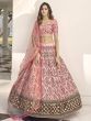 Enchanting Light Pink Sequins Embroidered Silk Wedding Wear Lehenga Choli