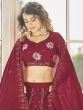 Attractive Red Multi-Thread Sequins Georgette Designer Lehenga Choli
