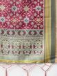 Burgandy Printed Silk Navratri Wear Lehenga Choli