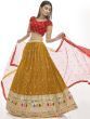 Gorgeous Mustard Yellow Sequins Embroidered georgette Lehenga Choli