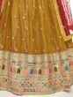 Gorgeous Mustard Yellow Sequins Embroidered georgette Lehenga Choli