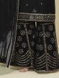 Black Gota Work Georgette Festive Wear Sharara Suit With Dupatta