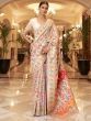 Attractive Off-White Zari Weaving Silk Festival Wear Saree
