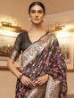 Gorgeous Black Zari weaving Silk Engagement Wear Saree with Blouse
