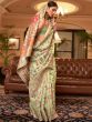 Fascinating Pastel Green Zari Weaving Silk Saree With Blouse