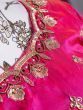 Charming Dark Pink Zari Weaving Jacquard Silk Half Saree Lehenga