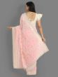 Pink Lakhnavi Georgette Party Wear Saree With Blouse
