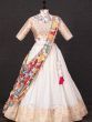 Stunning White Zari Nylon Weaving Silk Wedding Ready-Made Lehenga Choli