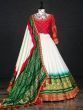 Fabulous White Nylon Silk Zari Weaving Navratri Festive Ghaghra Choli