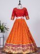 Beguiling Orange Zari Weaved Silk Marriage Wear Lehenga Choli
