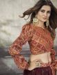 Gorgeous Maroon Sequined Art Silk Ready-to-wear Lehenga Choli
