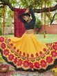 Stunning Yellow Cotton Digital Print Navratri Special Ghaghra Choli