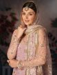 Elegant Light Lavender Thread Embroidery Festival Salwar Suit