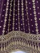 Stunning Purple Sequins Embroidery Georgette Bridal Lehenga Choli