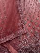 Magnificent Onion Pink Sequined Net Bridal Wear Lehenga Choli 