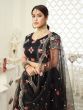 Black Floral Embroidered Heavy Net Wedding Wear Lehenga Choli