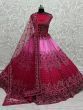 Fabulous Hot Pink Zircon Diamond Wedding Lehenga Choli