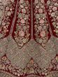 Sassy Red Fancy Embroidered Velvet Bridal Lehenga Choli