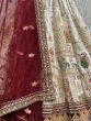 Babelicious White Fancy Embroidery Velvet Bridal Lehenga Choli 
