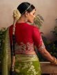Glamorous Green Zari Woven Dola Silk Wedding Wear Saree With Blouse  