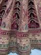 Worthy Multi-Color Embroidered Velvet Bridal Lehenga Choli

