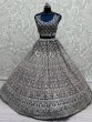 Precious Blue Thread Work Net Engagement Wear Lehenga Choli 