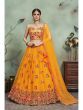 Yellow Sequins Net Wedding Lehenga Choli (Default)