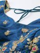 Pink & Blue Embroidered Semi-Stitched Myntra Lehenga & Unstitched Blouse with Dupatta