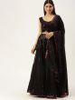 Black Embellished Sequinned Semi-Stitched Myntra Lehenga & Unstitched Blouse With Dupatta