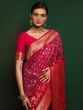 Royal Red Zari Weaving Silk Festive Saree With Blouse