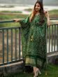 Ravishing Green Bandhej Print Gaji Silk Festival Wear Kaftan 

