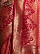 Remarkable Light Orange Zari Weaving Silk Wedding Wear Saree