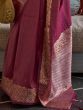 Enchanting Maroon Zari Weaving Tussar Silk Traditional Saree
