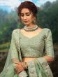 Green Zari Worked Soft Net Wedding Wear Lehenga Choli