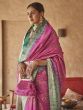 Classic Fascial Pink Bandhani Printed Patola Silk Wedding Wear Saree