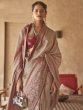 Impressive Beige Bandhani Printed Patola Silk Wedding Wear Saree