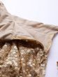 Golden Sequined Semi-Stitched Myntra Lehenga & Unstitched Blouse with Dupatta