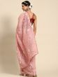 Magnificent Baby Pink Gota Work Poly Cotton Saree With Blouse
