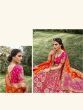Pink & Orange Weaving Banarasi Silk Bridal Lehenga Choli