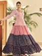 Astonishing Multi-Color Foil Work Georgette Party Wear Anarkali Gown